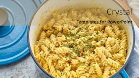  Presentation with macaroni cheese - Beautiful presentation featuring macaroni-and-cheese-baked backdrop and a yellow colored foreground