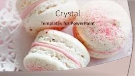  Presentation with strawberry - Theme consisting of macarons-filled-with-strawberry-cream background and a lemonade colored foreground