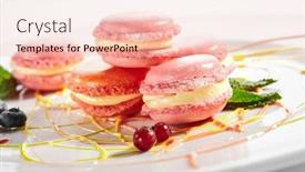  Presentation with french bakery - Colorful presentation design enhanced with macarons-in-white-plate-french backdrop and a lemonade colored foreground