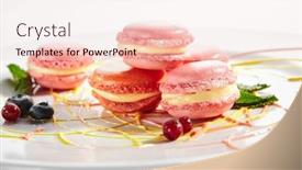  Presentation with french bakery - Slides enhanced with macarons-in-white-plate-french background and a lemonade colored foreground