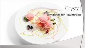  Presentation with french bakery - PPT layouts consisting of macarons-in-white-plate-french background and a white colored foreground