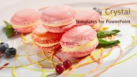  Presentation with french bakery - PPT theme featuring macarons-in-white-plate-french background and a lemonade colored foreground