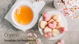  Presentation with mothers - PPT theme consisting of macarons-or-french-macaroons background and a  colored foreground