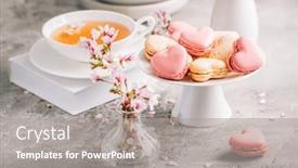  Presentation with mothers - Slides featuring macarons-or-french-macaroons background and a  colored foreground