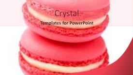  Presentation with cookie - Amazing presentation design having macaroons-cookie backdrop and a lemonade colored foreground