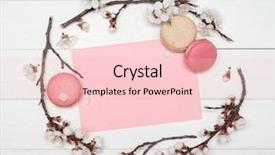  Presentation with frame pink - PPT layouts featuring macaroons on a white background and a lemonade colored foreground