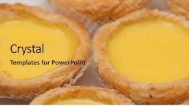  Presentation with macau - Beautiful PPT theme featuring macau e hong kong - baked egg tart backdrop and a yellow colored foreground