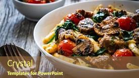  Presentation with white cheese - Presentation consisting of maccheroni-al-ferretto-with-roast background and a tawny brown colored foreground