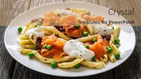  Presentation with nuggets - Presentation theme featuring maccheroni-al-ferretto-with-salmon background and a coral colored foreground