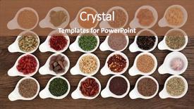  Presentation with old wood - Presentation theme consisting of mace - herb and spice collection background and a tawny brown colored foreground