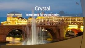  Presentation with old city of jerusalem - Slide deck featuring macedonian's capital city skopje background and a teal colored foreground