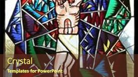  Presentation with crucifixion - Cool new slide deck with macelj-croatia-april-05-crucifixion backdrop and a tawny brown colored foreground