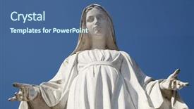  Presentation with passion - Beautiful slide set featuring virgin mary shrine - macelj croatia - march 21 backdrop and a ocean colored foreground