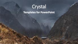  Presentation with base - Slide deck with machhapuchhre base camp nepal background and a dark gray colored foreground