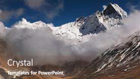  Presentation with nepal - Beautiful PPT layouts featuring machhapuchhre-mountain-in-nepal-fishtail backdrop and a tawny brown colored foreground
