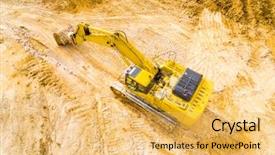  Presentation with heavy industry - Audience pleasing presentation theme consisting of industry from above industrial background backdrop and a yellow colored foreground