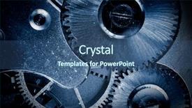  Presentation with mechanism - Amazing theme having time machine - mechanism of old clock backdrop and a ocean colored foreground