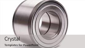  Presentation with bearing - Beautiful presentation featuring mechanical parts - ball bearing isolated on white backdrop and a light gray colored foreground