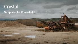  Presentation with equipment - Amazing presentation having machine equipment of gravel plant backdrop and a gray colored foreground