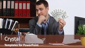  Presentation with counting - PPT layouts enhanced with machine for counting money - young background and a  colored foreground