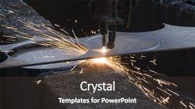  Presentation with steel fabrication - Amazing theme having machine for cutting steel backdrop and a tawny brown colored foreground