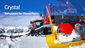  Presentation with animated slot machine - PPT layouts featuring machine for skiing slope preparations background and a  colored foreground