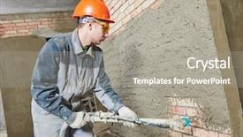  Presentation with plaster - Colorful PPT layouts enhanced with machine for spraying thin-layer backdrop and a gray colored foreground