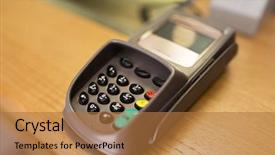  Presentation with payment - Cool new theme with machine free - finance money technology payment backdrop and a coral colored foreground