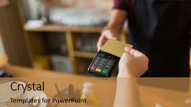  Presentation with machine shop - Slide deck consisting of machine free - modern technology and people concept background and a gold colored foreground