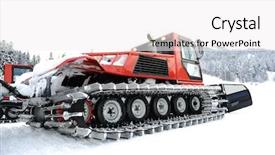  Presentation with vehicle - Colorful slide deck enhanced with machine free - snow vehicle backdrop and a  colored foreground