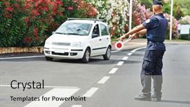  Presentation with force - PPT layouts with machine guarding - italian special military police force background and a light gray colored foreground