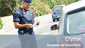  Presentation with force - Colorful PPT layouts enhanced with machine guarding - italian special military police force backdrop and a seafoam green colored foreground