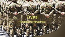  Presentation with military men - Colorful theme enhanced with christmas holidays family and people concept - happy mother father and little girl in santa helper hats with gift boxes reading geeting card over yellow lights background backdrop and a coral colored foreground