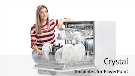  Presentation with globe and open bible - Cool new PPT layouts with machine leaning - young smiling woman backdrop and a white colored foreground