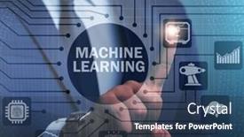  Presentation with machine learning - Presentation theme having machine-learning-computing-concept and a ocean colored foreground