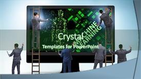  Presentation with machine learning - Beautiful PPT layouts featuring machine learning concept as modern backdrop and a forest green colored foreground