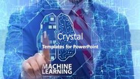  Presentation with machine learning - Presentation having machine-learning-concept-as-modern background and a teal colored foreground