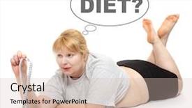  Presentation with tape measure - Slide set enhanced with machine picture on slimming theme background and a soft green colored foreground