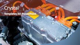  Presentation with machine battery - Beautiful slide set featuring machine power electrical enginering - battery and wire installed backdrop and a tawny brown colored foreground