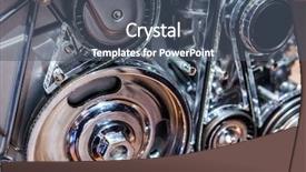  Presentation with close up shot - Cool new theme with machine power electrical enginering - close up shot of car backdrop and a ocean colored foreground