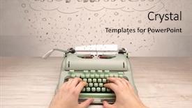  Presentation with first - Audience pleasing PPT theme consisting of machine related - first person perspective hand writing backdrop and a  colored foreground