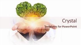  Presentation with heart hands - Slides having machine related - male hands holding heart made background and a lemonade colored foreground