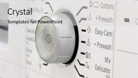  Presentation with control panel - Slide set consisting of machine selective focus on control background and a  colored foreground