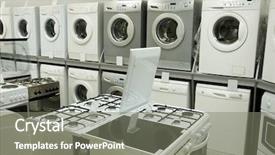  Presentation with machine shop - Theme featuring machine shop - domestic equipment in the store background and a gray colored foreground