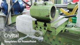  Presentation with industrial allergy - Amazing slide set having machine shop - image of industrial equipment backdrop and a tawny brown colored foreground