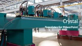  Presentation with machine shop - Colorful slides enhanced with machine shop - new equipment in the workshop backdrop and a ocean colored foreground