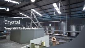  Presentation with machinery - PPT layouts featuring machinery-in-drinks-production-plant background and a  colored foreground