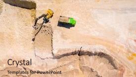  Presentation with heavy industry - Slides featuring machinery industrial background on mining background and a lemonade colored foreground