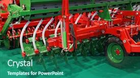  Presentation with agricultural - Amazing presentation theme having machines agricoles - agricultural machinery disk seeder backdrop and a ocean colored foreground