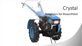  Presentation with agriculture - PPT layouts consisting of machines agriculture - image of agricultural equipment background and a white colored foreground